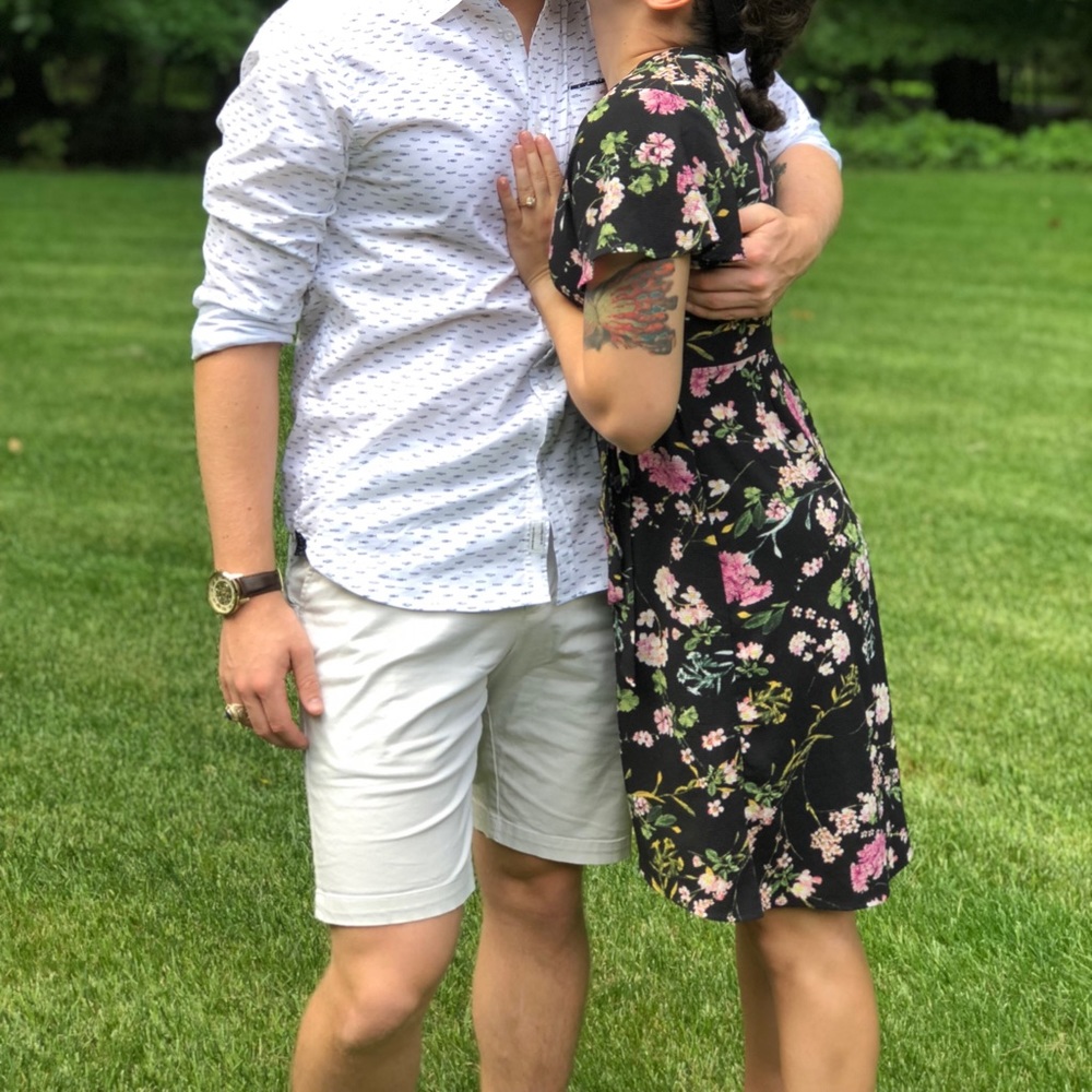 Floral wrap dress